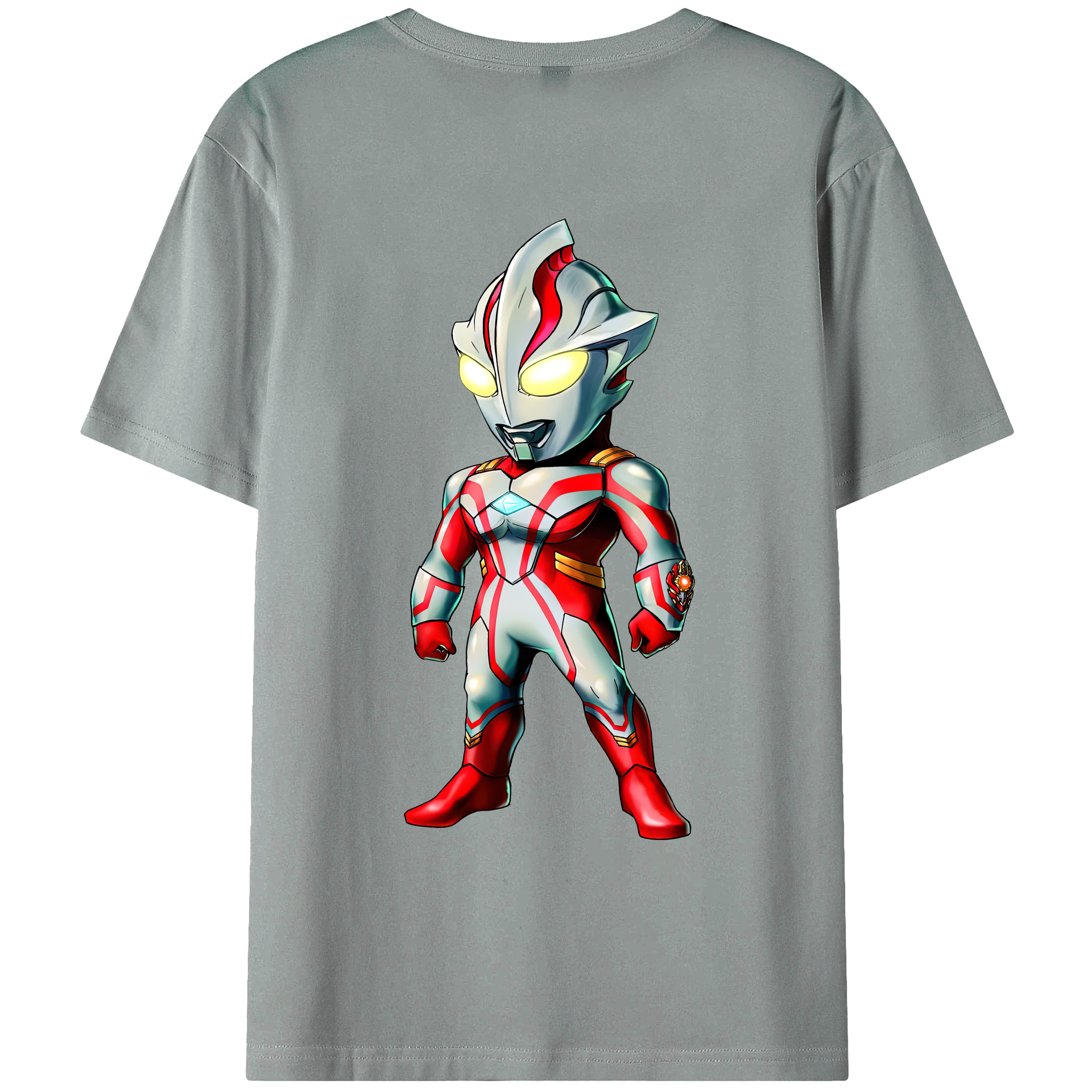 （画像用） ウルトラマン Ultraman 綿100％ メンズ半袖Tシャツ（バックプリント） 通気性